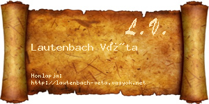 Lautenbach Véta névjegykártya
